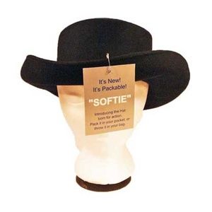 SOFTIE TRAVEL HAT GUARANTEED PACKABLE, TAGS ON, LADIES MEDIUM, NAVY, GUARANTEED